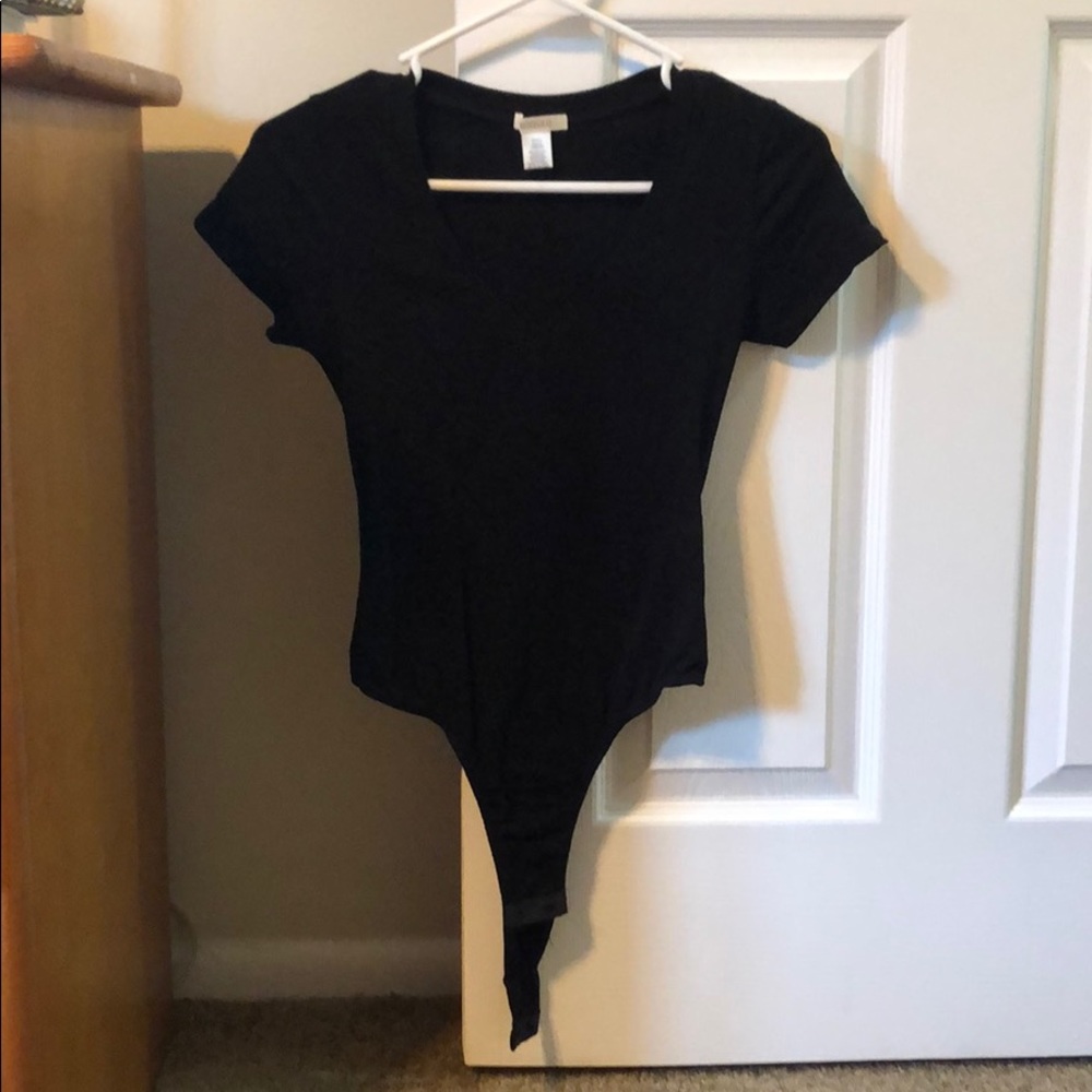 Black short sleeve bodysuit